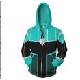 thumbnail image 3 of Disfraz de cosplay de Capitán Marvel Carol Danvers, sudadera con capucha de Anime, chaqueta, para Halloween, para hombre y mujer, 3 of 5