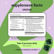 Lemme Greens Daily Superfood Gummies with Probiotics, Berries & Greens Flavored, 60 Count