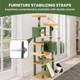 thumbnail image 4 of Uforic Large 76" Cactus Cat Tree Tower with Sisal Scratching Posts, Multi-Level Cat House and Condo, Green & Yellow, 4 of 9
