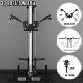 thumbnail image 4 of Eonfit E1 2.0 Wall Mounted Cable Machine for Home Gym, LAT Pulldown, Functional Trainer, Cable Crossover Machine Workout Station Pulley System Cable Tower with Leg Holder, Foot Board, 4 of 7