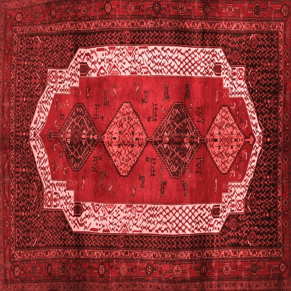 Ahgly Company Indoor Square Persian Red Traditional Area Rugs, 6' Square