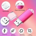 thumbnail image 2 of Flash drive, portable USB thumb drive, USB protective cover flash drive for data storage (50PACK *64GB BLACK), 2 of 5
