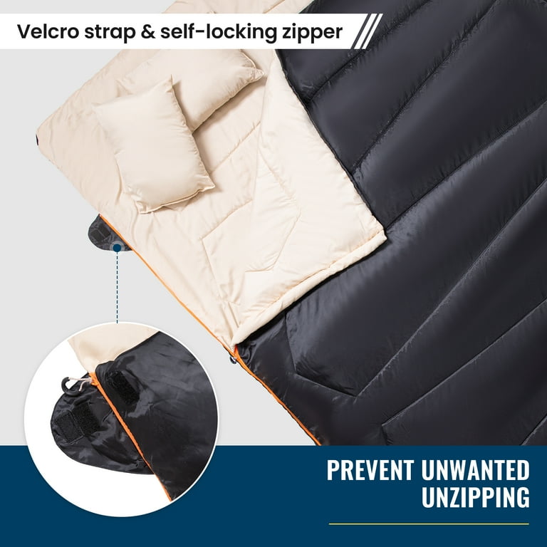 Fundango Person Waterproof Convertible Sleeping Bag with Pillows