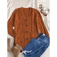 thumbnail image 5 of Women's Cardigan Fall Cardigan Lightweight Long Sleeve Knit Sweater Button Loose Jacket with Pockets, 5 of 7