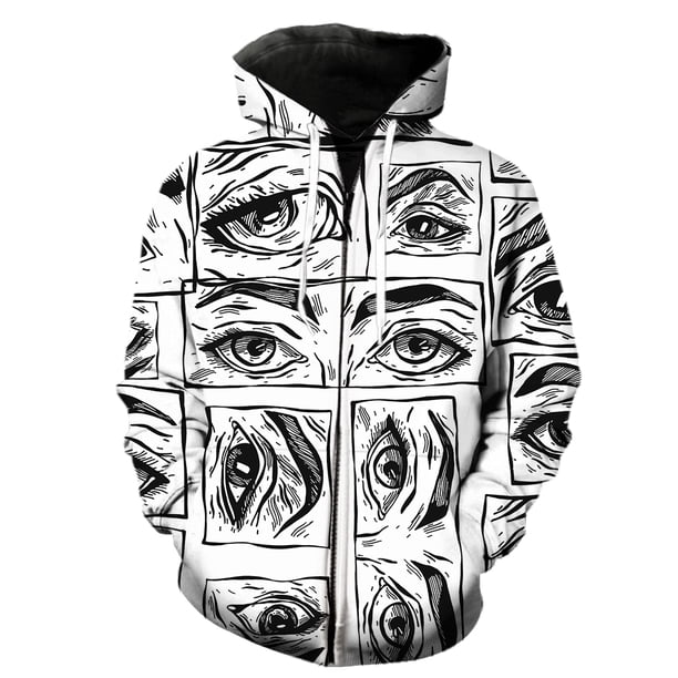 Sudadera con capucha y cremallera con estampado abstracto para hombre, divertida, unisex, para adolescentes, ropa de calle moderna, manga larga, gran oferta 2024, estampado 3D, informal