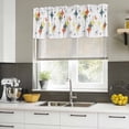 thumbnail image 4 of Colorful Diamond Curtain Valances for Windows, Kitchen Valance Window Treatments Panel 2 Pack, Modern Geometric Middle Century White Rod Pocket Short Curtains for Bathroom Bedroom 42 x 12 Inch, 4 of 8