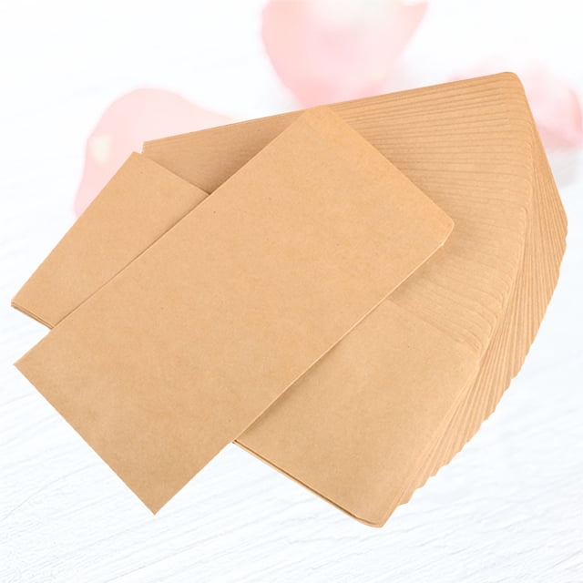 OUNONA 100pcs Postcard Envelopes Kraft Paper Classic Storage Office Holidays