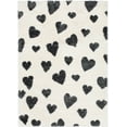 thumbnail image 2 of Well Woven Haven Hearts Modern Geometric Grey Shag Plush Pile 5'3" x 7'3" Area Rug, 2 of 7