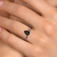thumbnail image 4 of Gem Stone King 10K White Gold Black Onyx Engagement Ring for Women | 0.85 Cttw | Pear Shape 8X5MM | Gemstone December Birthstone | Size 6, 4 of 6