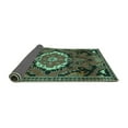 thumbnail image 2 of Ahgly Company Indoor Rectangle Medallion Turquoise Blue Traditional Area Rugs, 7' x 9', 2 of 4