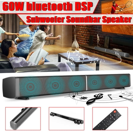 60W blue-tooth Soundbar With DSP Clock Sound Effect 32 inch 360° 3D TV Wireless Superbass Sound bar Regulation Dual Built-in Subwoofers HIFI Display Screen Home Theater