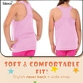 thumbnail image 3 of 2 Pack Girls and Toddlers' Tank Top size 9-11 Racerback, Dance, Gymnastics Clothes For Girls (White/Light Pink), 3 of 8