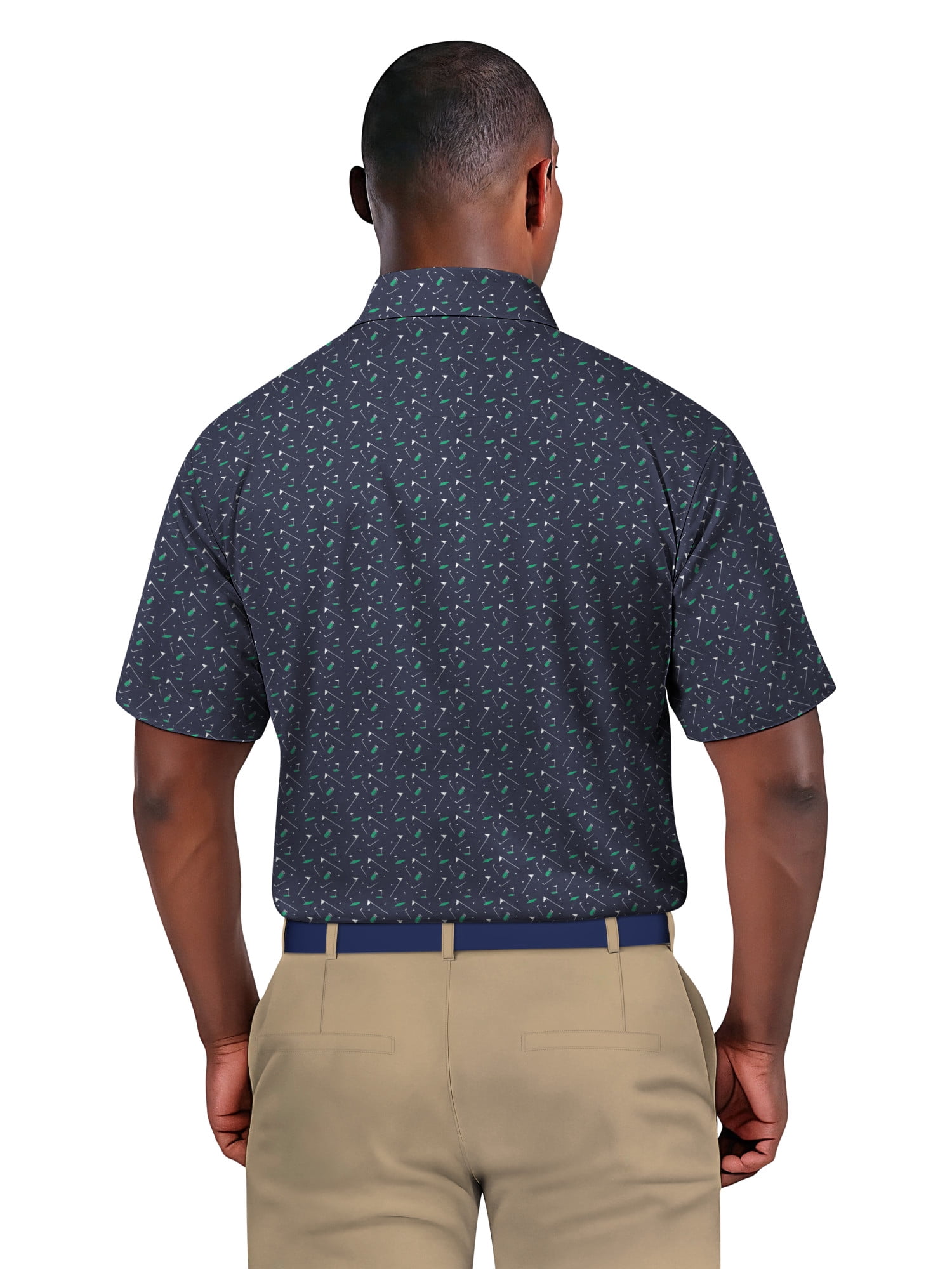 Ben Hogan Men's & Big Men's Performance Golf Themed Short Sleeve Polo Shirt, up to 5XL