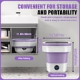thumbnail image 2 of Portable Washing Machine 16L Large Capacity, Upgraded Portable Washer with 3 Cleaning Modes, Deep Cleaning Small Washer for Travel, Camping, Apartments, Dorms, Hotels (Purple), 2 of 7