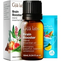Gya Labs Brain Booster Essential Oil Blend - Grounding & Clarifying, 0.34 fl oz