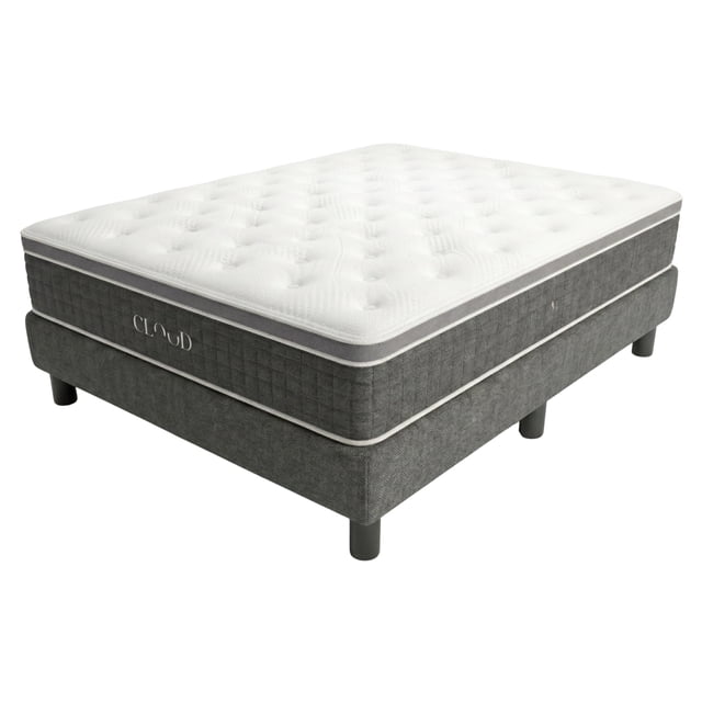 Colchón Pro más Box Cloud Matrimonial Gris