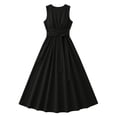 thumbnail image 7 of XuJwPNcy Dresses for Women Sleeveless Tie Front Aline Dress Round Neck Thin Maxi Dresses Ladies Summer Comfortable Clothes, 7 of 7