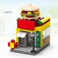 thumbnail image 4 of Mini Shop Market Street View Sets Model Building Blocks Hamburger Restaurant Retail Store Creative Architecture Friend Girl City, 4 of 8