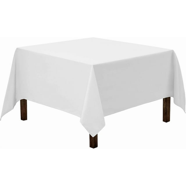 Nappe Carrée x Nappe Carrée Charbon pour Tables Carrées Ou Rondes en Polyester Lavable, Idéale pour Buffets, Fêtes, Soupers des Fêtes, Mariages et Plus