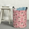 thumbnail image 6 of Gukieu Rose Flowers Print Round Dirty Clothes Bag, Waterproof Standing Home Bathroom Storage Basket Car Trunk Storage Bag-Small, 6 of 6