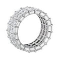 thumbnail image 2 of 3.00 T.C.W Radiant Genuine Diamond Stunning Eternity Band for Women Solid 14K White Gold Size 3.5, 2 of 7