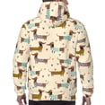 thumbnail image 7 of Honeii Dachshund Dog Pattern Mens Hoodies Men's Loose Sleeve Sweatshirt,Pullover Hooded Sweatshirt for Men,Essentials Hoodie-Medium, 7 of 7