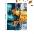 thumbnail image 3 of Abstract Teal and Gold Canvas Art Print Perfect for Living Room Bedroom Office Dining Room and Hallway Decoration., 3 of 8