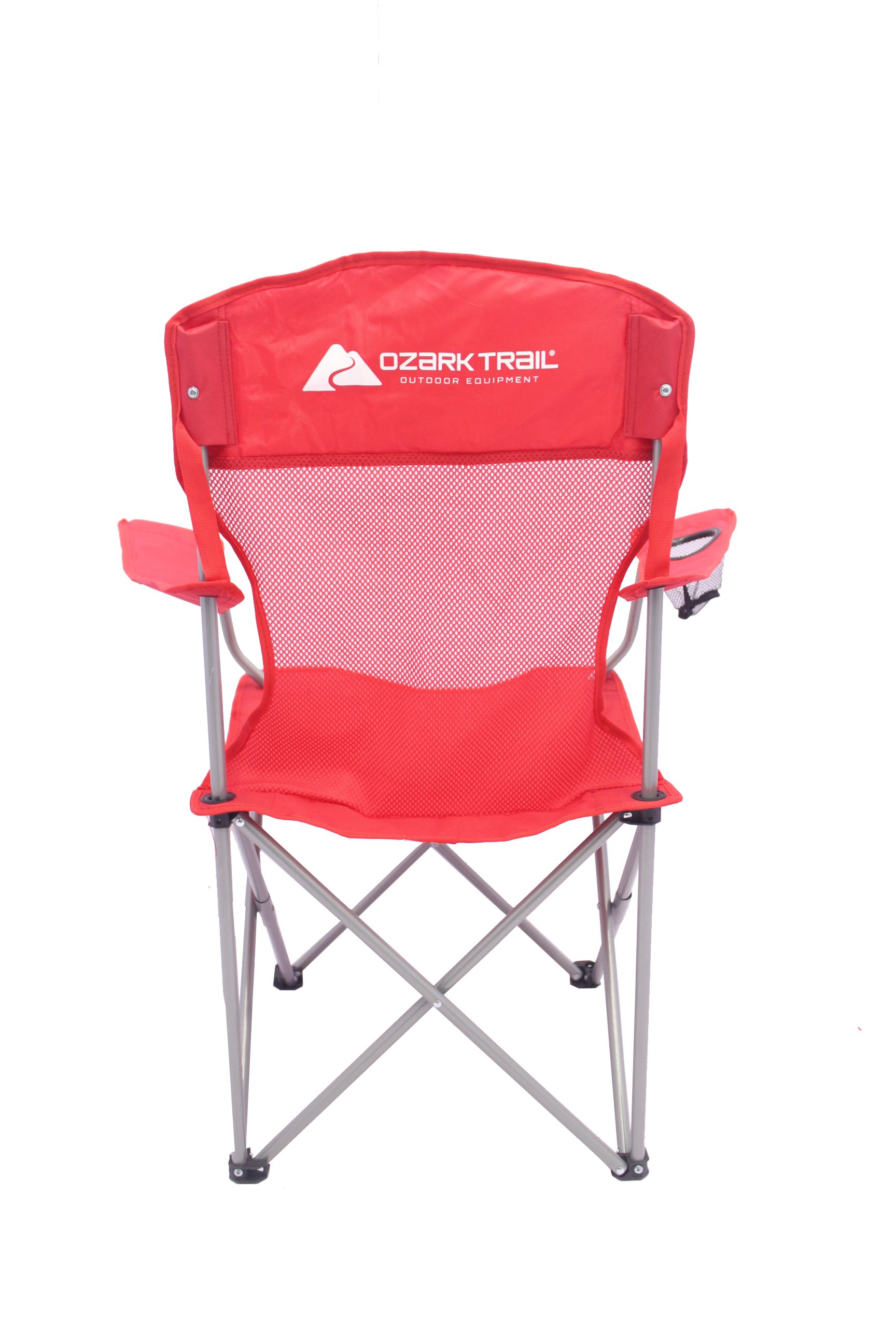 Ozark Trail Basic Mesh Chair, Red, Adult - image 4 of 10