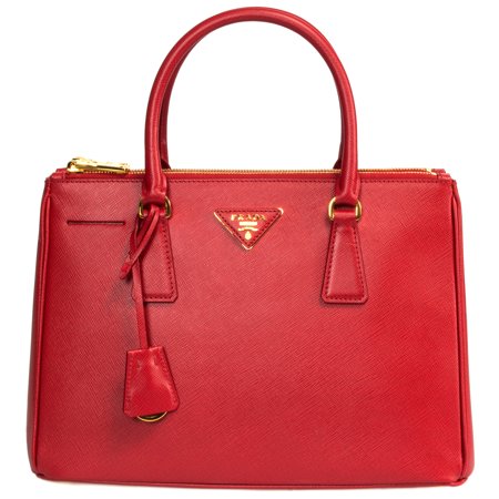 - Prada Saffiano Leather Tote | Red (Fuoco) | Model 1BA801