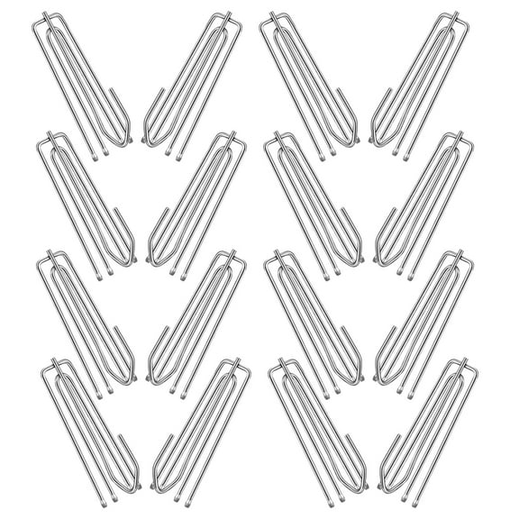 WORGEOUS 20PCS Stainless Steel Pinch Pleating Curtain Hooks  Drapery Hooks for Window Bathroom Curtain Curtain Pleating Hooks for Pleated Drapes