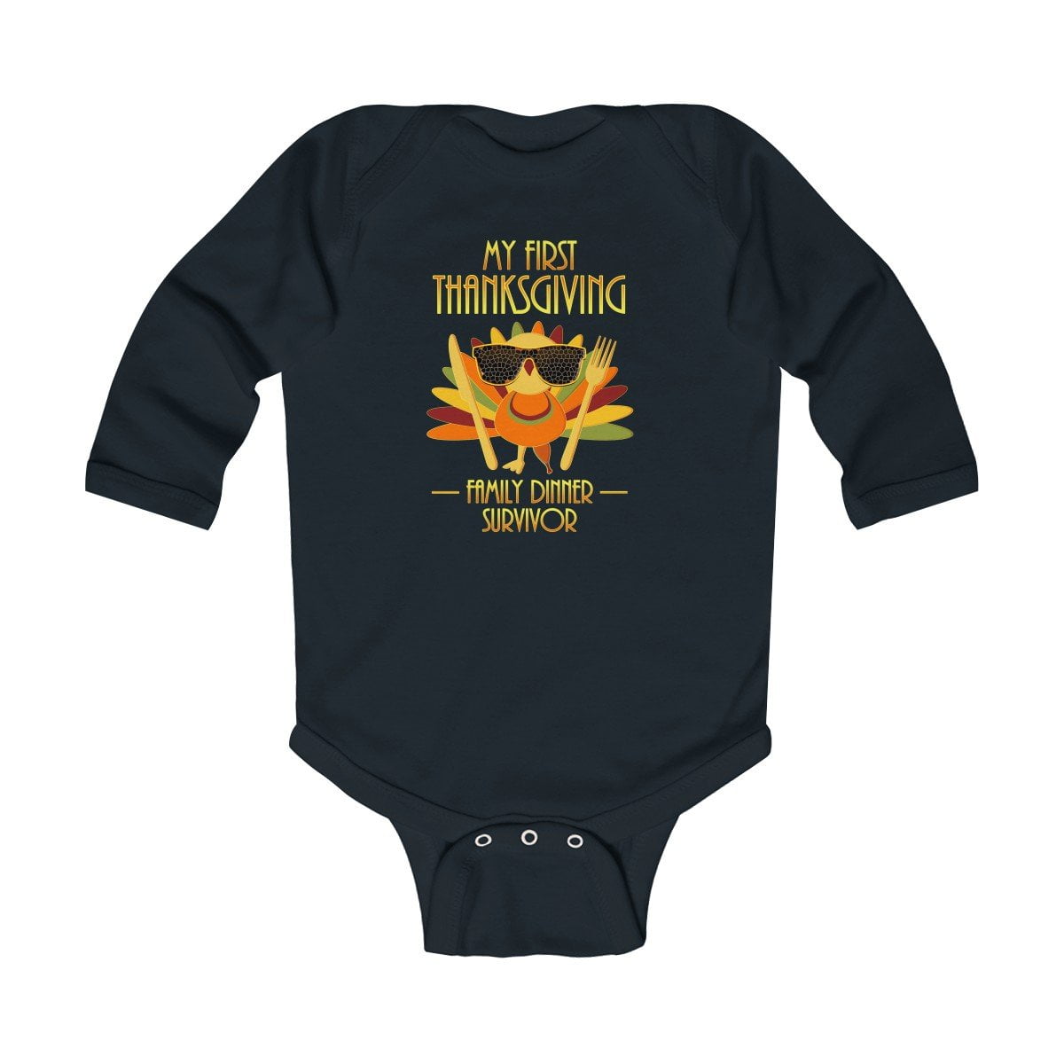 my first thanksgiving onesie boy