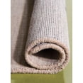 thumbnail image 7 of Rugsotic Carpets Hand Knotted Wool Area Rug 10'x10' Beige Solid Square Indoor Rug for Living Room, Bedroom Antimicrobial L00111, 7 of 7