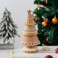 thumbnail image 5 of KeirineCC 1PCS Resin Frosted Gingerbread Cone Tree,Gingerbread Cookie Christmas Tree,9-inch Height,Holiday Season Decoration,Tree Theme,Christmas Tree Decor for Indoor Festive Home or Party, 5 of 9