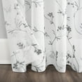 thumbnail image 3 of No. 918 Delia Embroidered Floral Sheer Rod Pocket Curtain Panel, 50"x63", White, 3 of 6