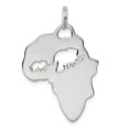 thumbnail image 1 of 925 Sterling Silver Afrique Continent Éléphant Collier Pendentif Animal Voyage Transport, 1 of 8