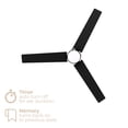 thumbnail image 5 of Heritage 52in 3-Blade Pull Chain Ceiling Fan 2700K-3000K-4000K-5000K-6000K CCT Selectable LED Light Kit with Black Hardware with Reversible Blades in Weathered Wood or Black, 5 of 10