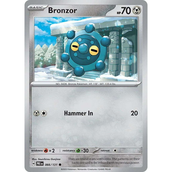 Pokemon Prismatic Evolutions Common Bronzor #66