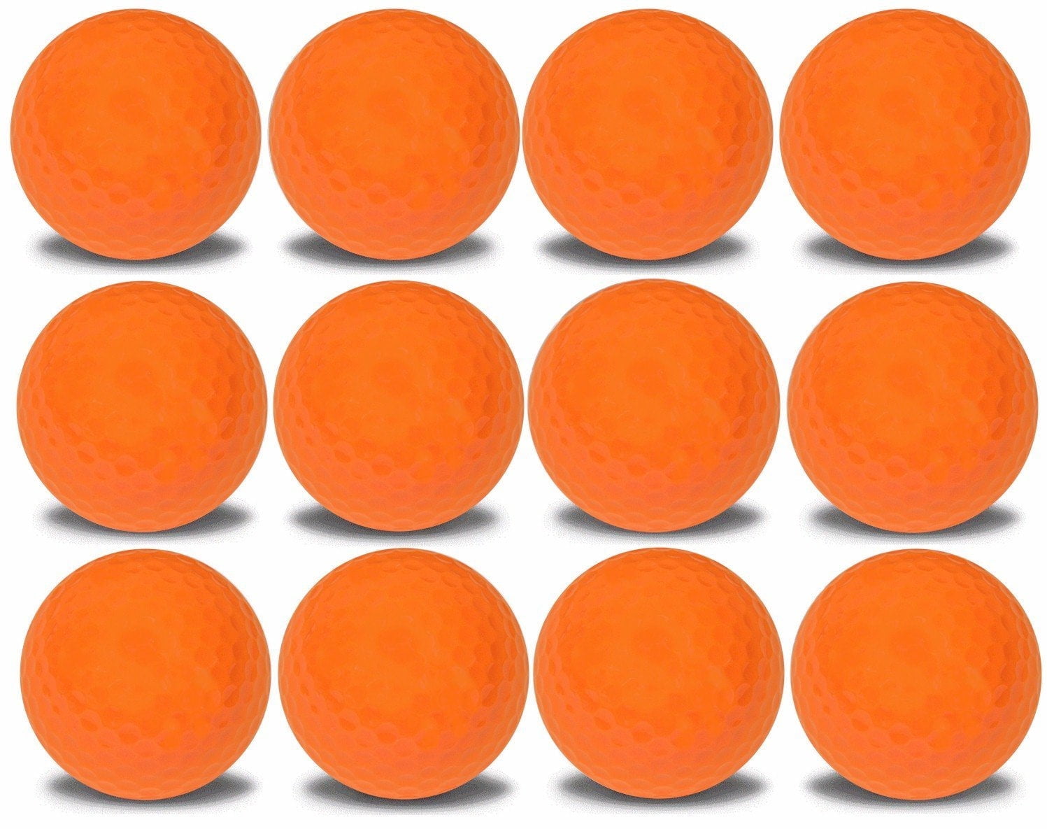 Orange Golf Balls – 12 Pack – Unbranded High-Visibility Balls by GBM Golf