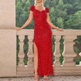 thumbnail image 4 of WEAIXIMIUNG Robe de Soirée Sans Manches Longue Unie Mode Slim Tempérament Carnaval 2024, 4 of 6
