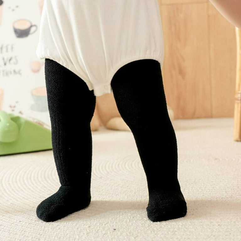 Xudanell Baby Girl Tights Cable Knit Leggings Seamless Cotton