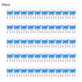 thumbnail image 1 of 50Pcs Résistance Variable Potentiomètre Bleu Blanc Horizontal de Haute Précision 100-2000k(500), 1 of 1