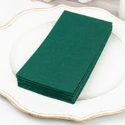 Efavormart 20 Pack | Hunter Emerald Green Soft Linen-Feel Airlaid Paper Party Napkins, Highly Absorbent Disposable Dinner Napkins