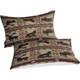 thumbnail image 2 of LAICAIW Bedding Set -3 Piece-Forest Cottage Elk-Cottage Quilt Set with Two Standard Pillowcases-Machine Washable Single（135x200cm）, 2 of 7