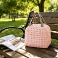 thumbnail image 2 of JHyouerji Large Capacity Insulated Lunch Cooler,Pink Waterproof Oxford Carry Handbag 9x8x6 Inch for Travel Park Office Picnic Food Organizer, 2 of 8
