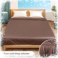 thumbnail image 5 of SUNNY HEAT Cooling Summer Comforter Twin Size 60"x80", Double-Sided Breathable Silk Summer Blanket for Hot Sleepers,Cocoa Brown, 5 of 7