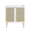 thumbnail image 6 of Sink Vanity Cabinet, White, Wood, Hotel Bedroom Bathroom, Modern Contemporary HB36418, 6 of 15