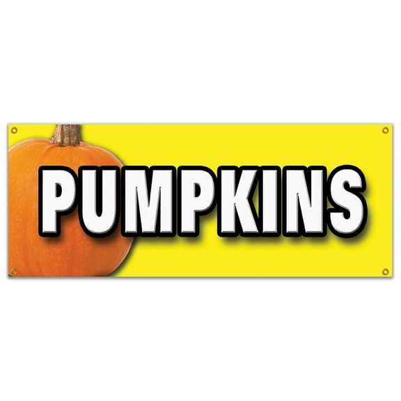 PUMPKINS BANNER SIGN pumpkin patch halloween signs