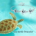 thumbnail image 5 of Turtle Bracelet S925 Sterling Silver Beach Bracelet Abalone Shell Sea Turtle Bracelets Ocean Jewelry Gifts for Women Turtle Lovers, 5 of 6