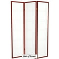 thumbnail image 7 of Red Lantern 6 ft. Tall Double Cross Shoji Screen - Rosewood - 3 Panels, 7 of 7