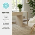 thumbnail image 6 of Martha Stewart Home Office Modular Single-Drawer Desk with 2 Tier Shelf in Light Natural with Brushed Gold Hardware, 6 of 10